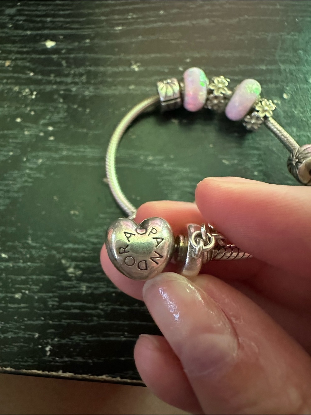 Pandora Moments Heart & Snake Chain Bracelet Charm Bracelet - Picture 4 of 10